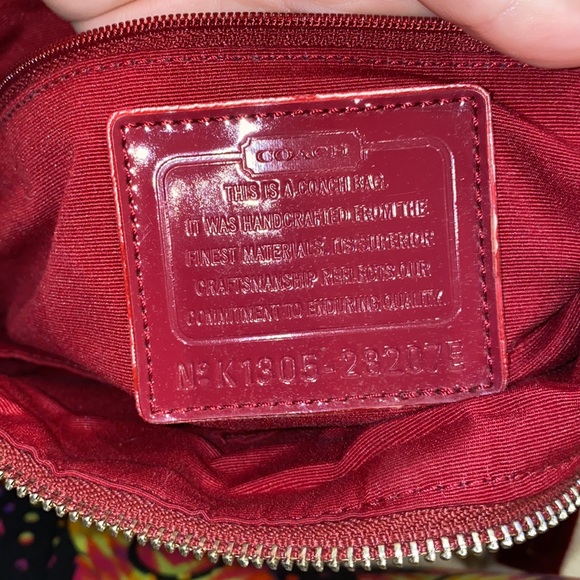 VGUC Coach Red and Tan “C” Shoulder Bag Purse - Picture 6 of 7